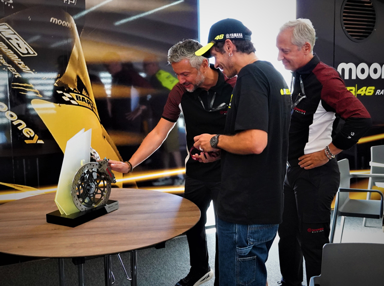 Brembo presents Celebration Trophy to Valentino Rossi.